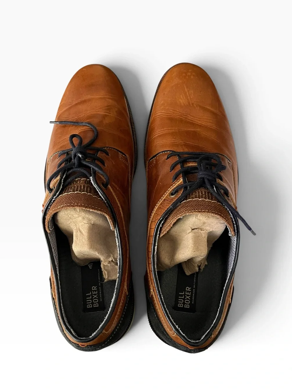 Bull Boxer Presslee Oxford Leather Brown Lace Up Shoes Mens Size 12 EU 45 Casual